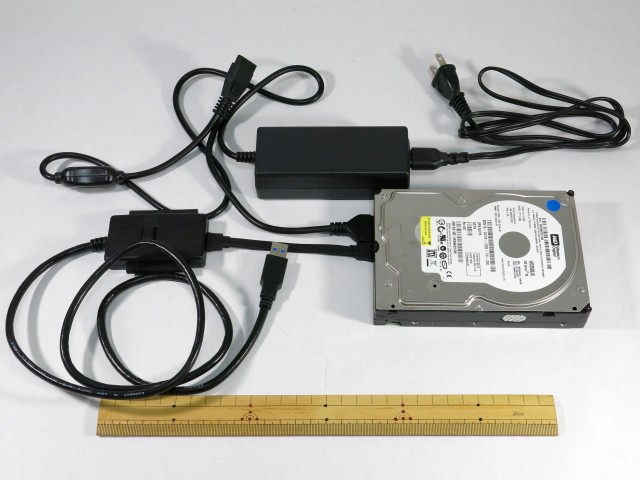 サンワサプライ IDE/SATA-USB3.0変換ケーブル USB-CVIDE5 SATA HDD 接続例