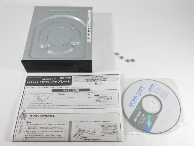 BUFFALO 内蔵DVDドライブ DVSM-724S/V-BK 同梱品