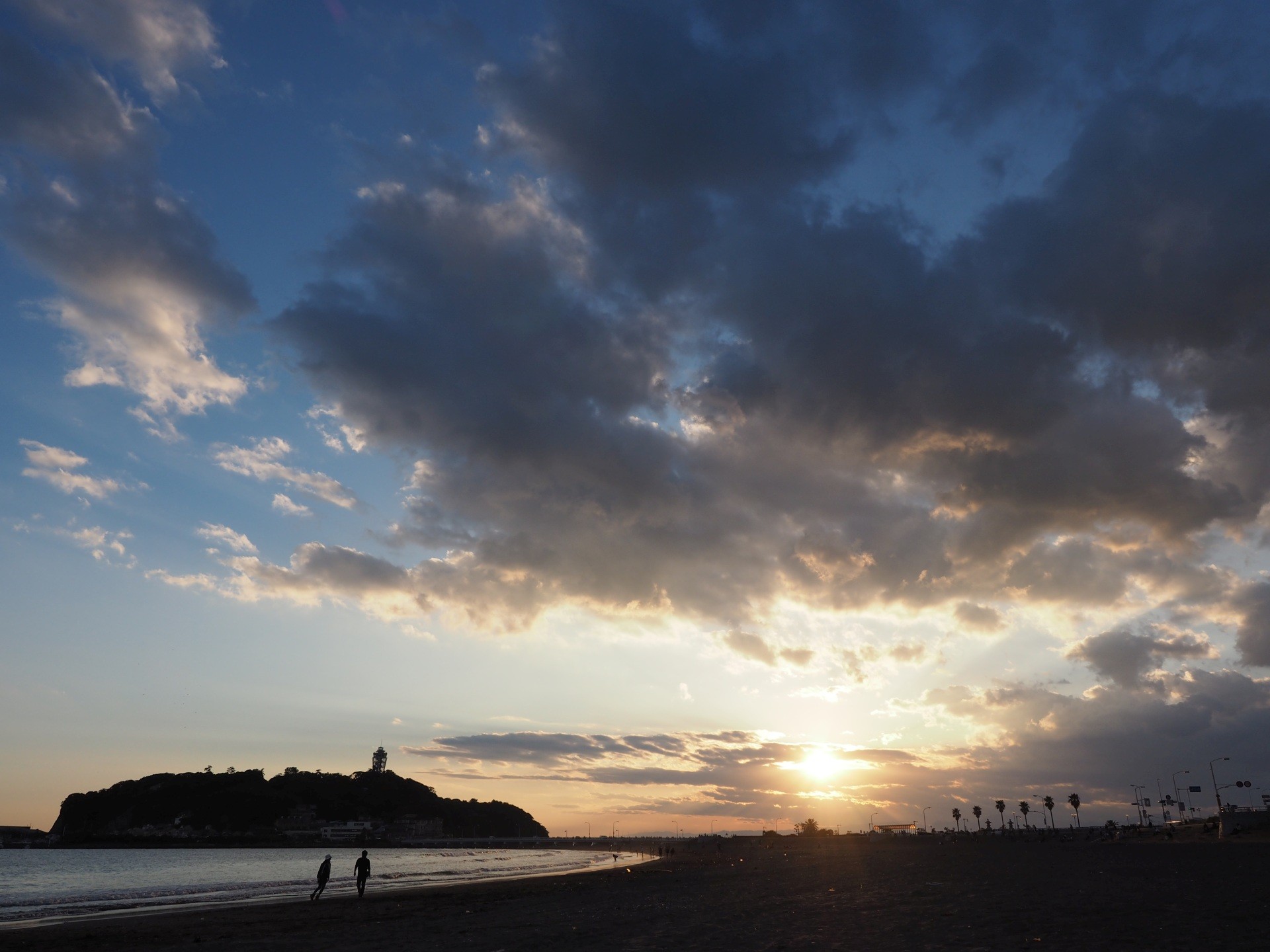 江の島夕日12mm