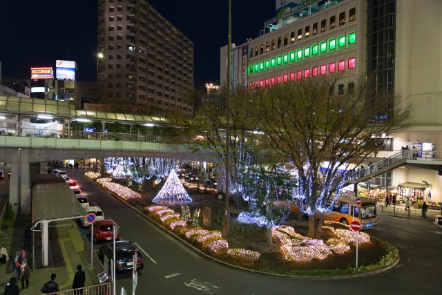 藤沢駅南口のイルミネーション 横浜銀行側