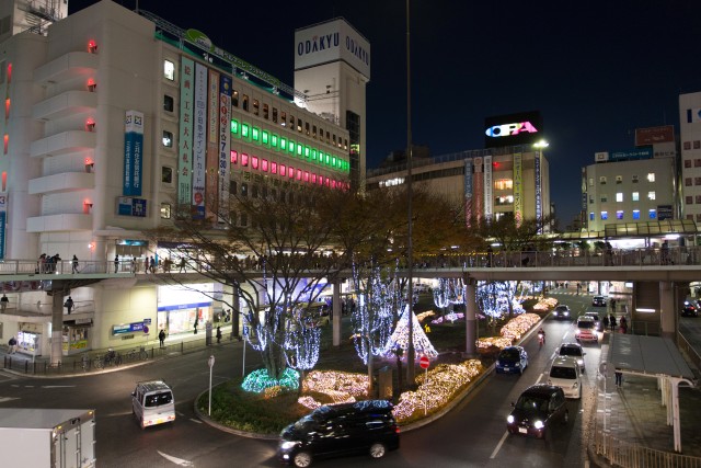 藤沢駅南口のイルミネーション 小田急・OPA