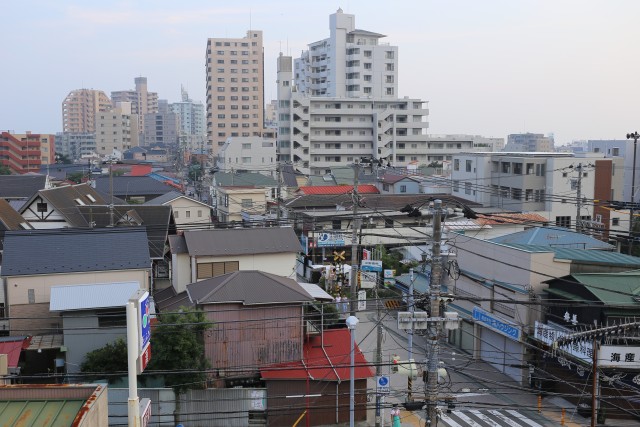 湘南江の島駅4階から見た景色