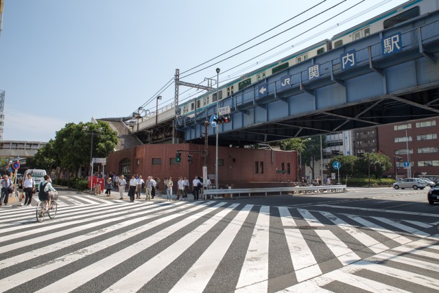 北口東側の交差点前