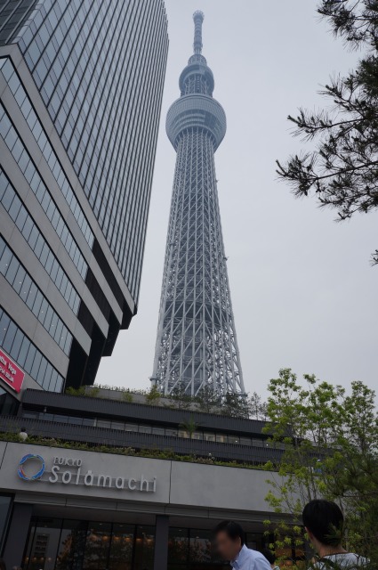 東京スカイツリーとソラマチ、押上駅側