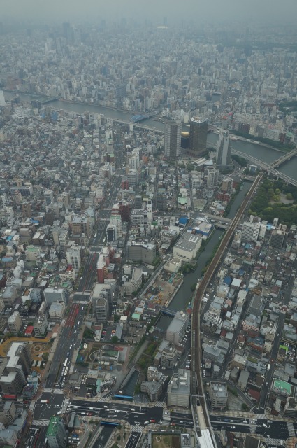 天望デッキから見た浅草寺方面