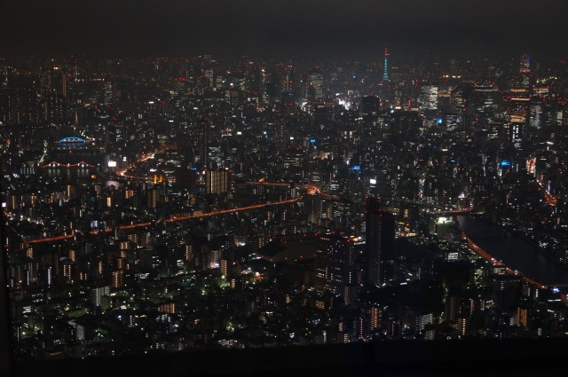 天望回廊から見た東京の夜景